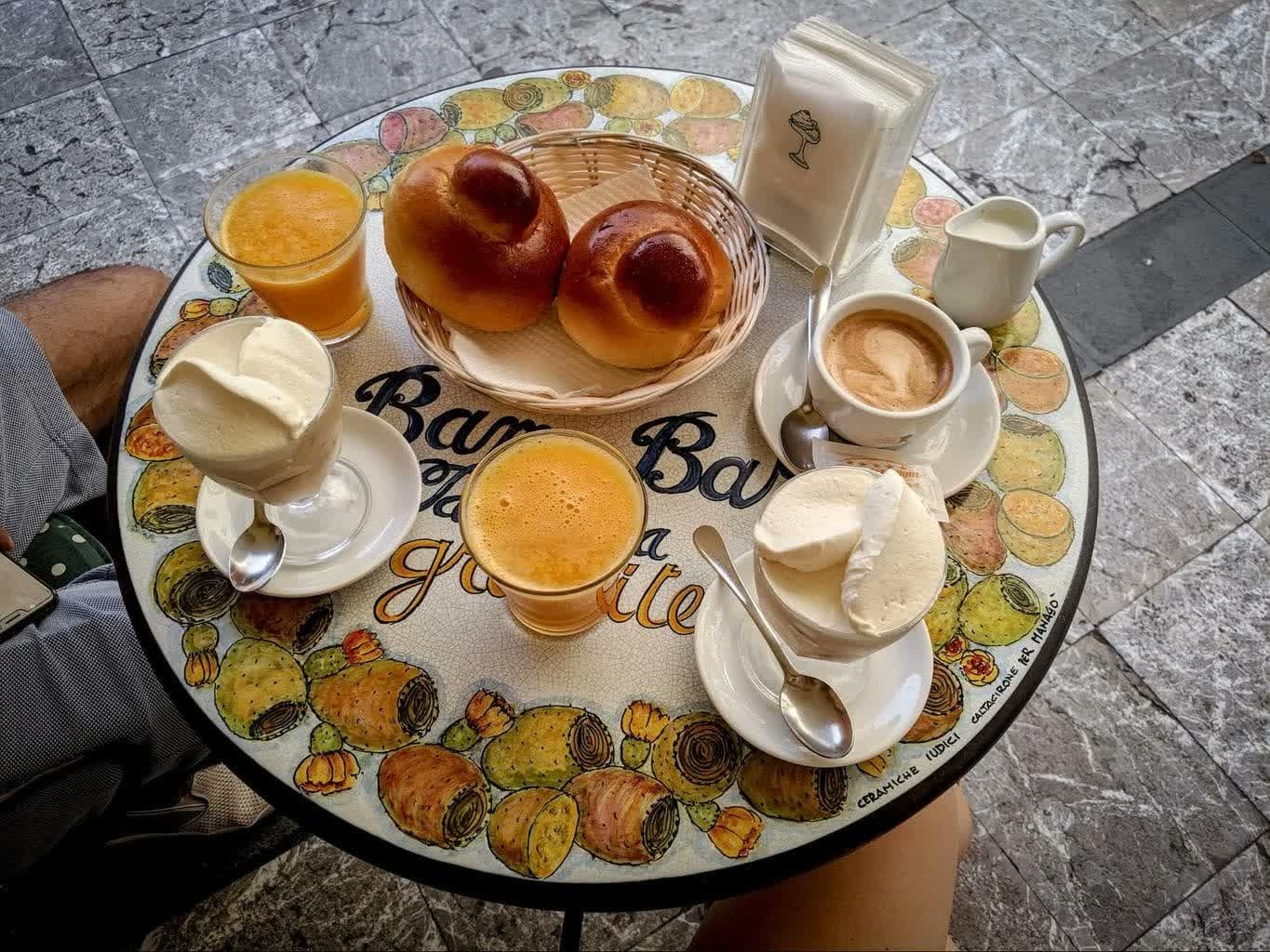 Bam Bar , Granita, the Sicilian Breakfast