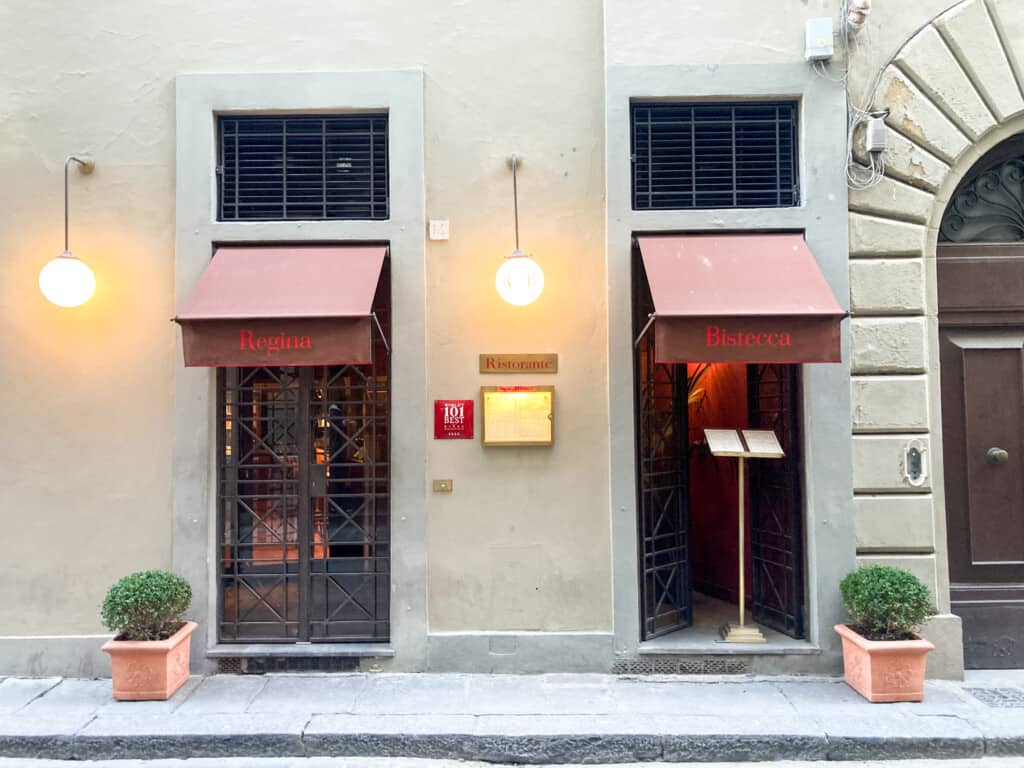 Regina Bistecca exterior, Via Ricasoli 14r