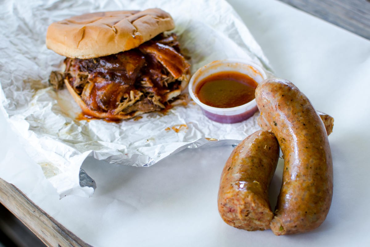 Smoked meats and boudin at Johnson's Boucaniere