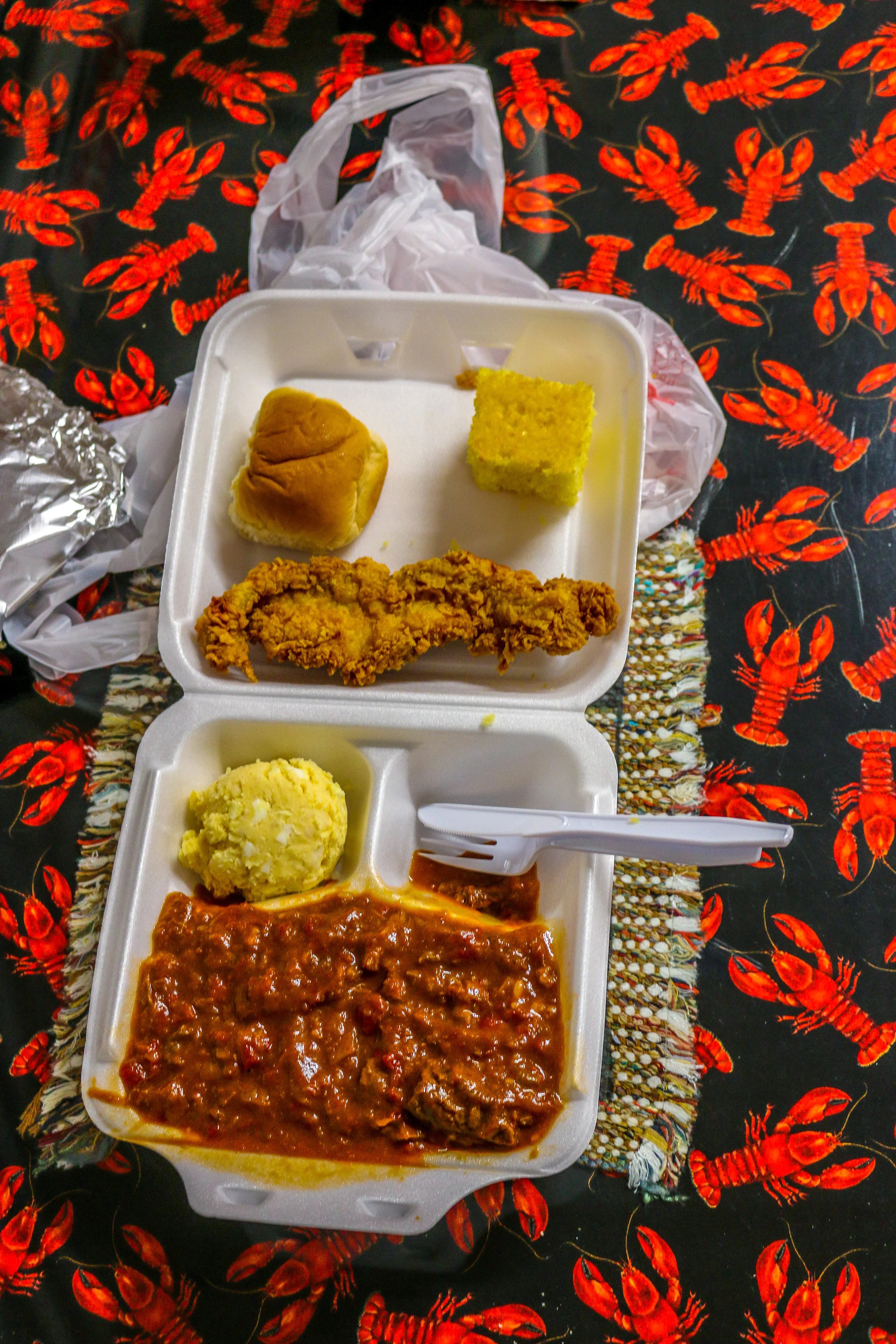 A Cajun plate lunch at Suire's Grocery & Restaurant