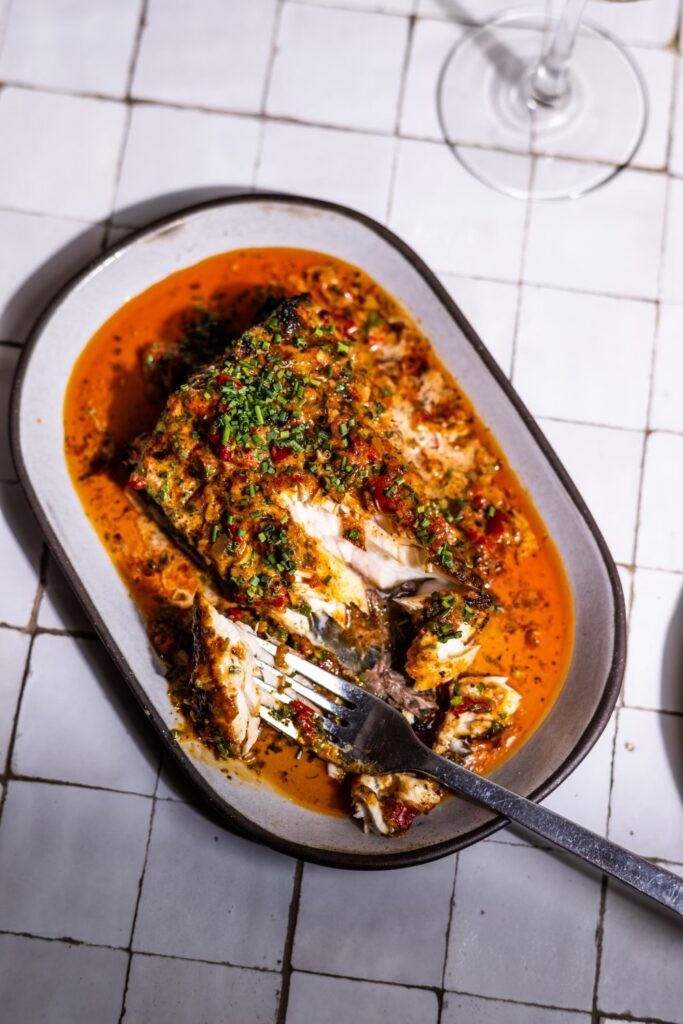 A wood-fired dish at Vestal