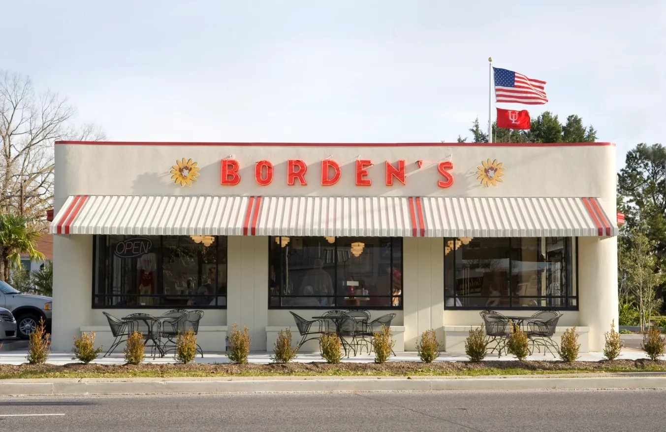 The Borden's Ice Cream Shoppe building, a former milk-cooling station