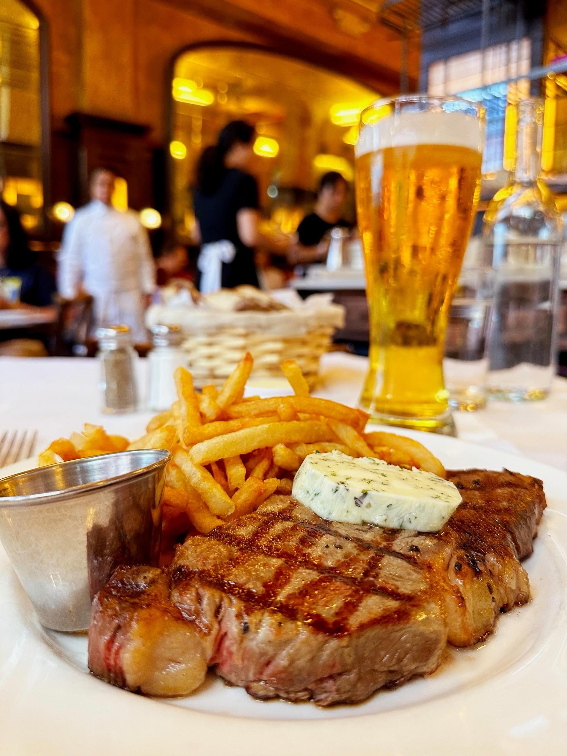 Balthazar, steak frites with maître d' butter