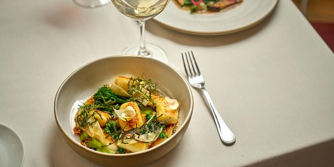 Gramercy Tavern, hay-smoked gnocchi