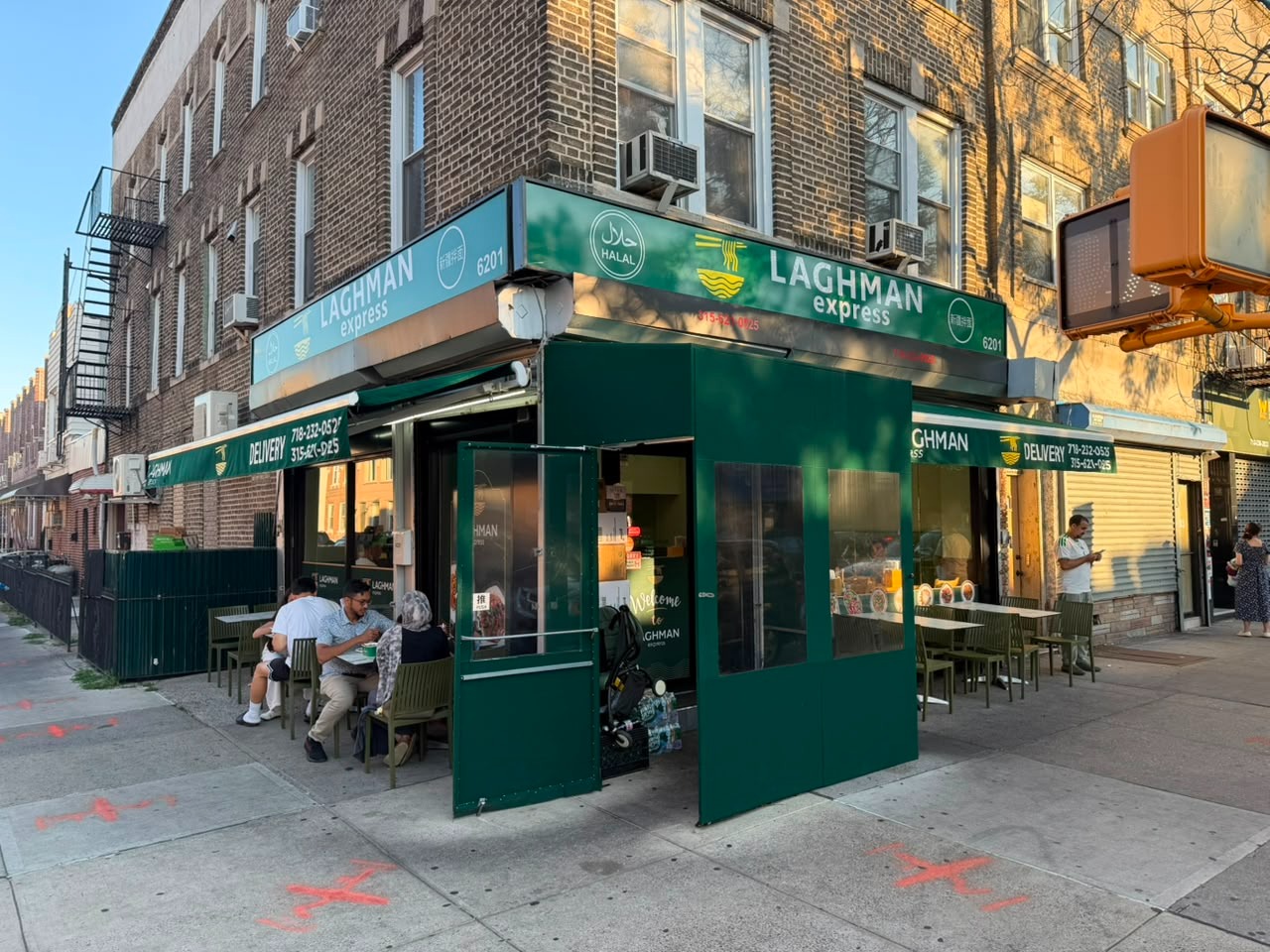 Laghman Express storefront on 20th Avenue, Bensonhurst