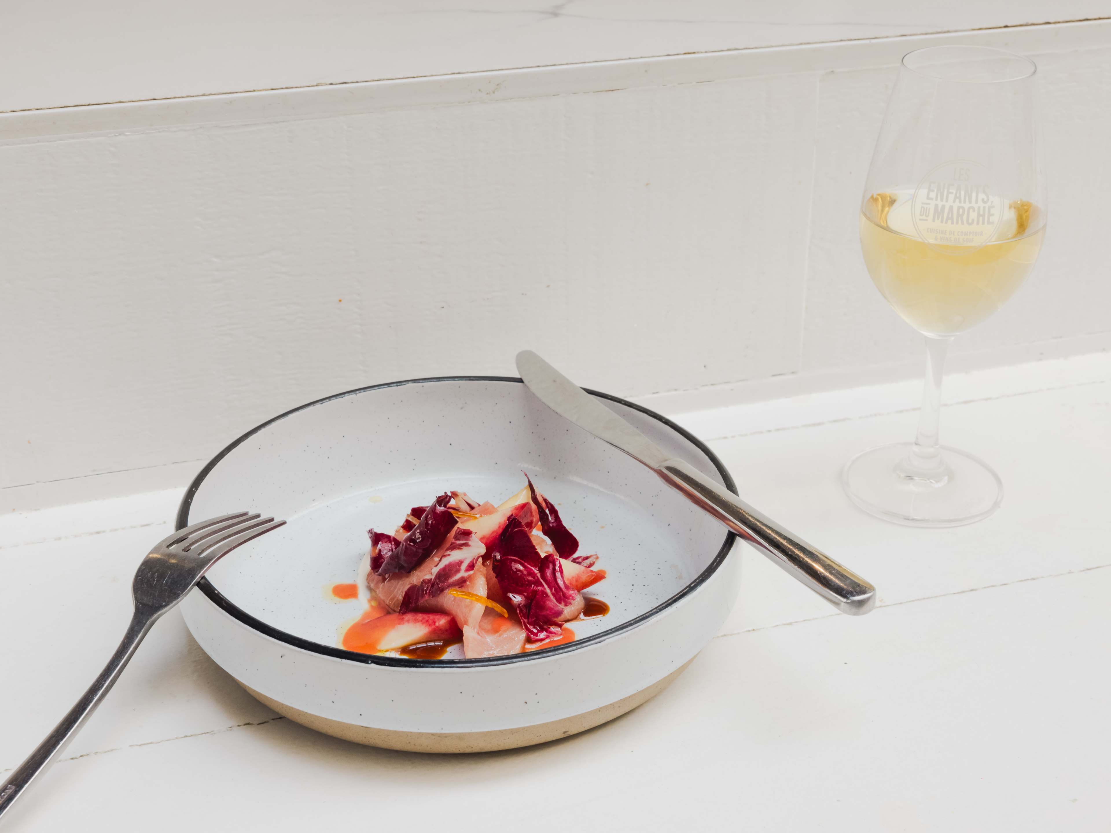Signature dish at Les Enfants du Marché, Paris