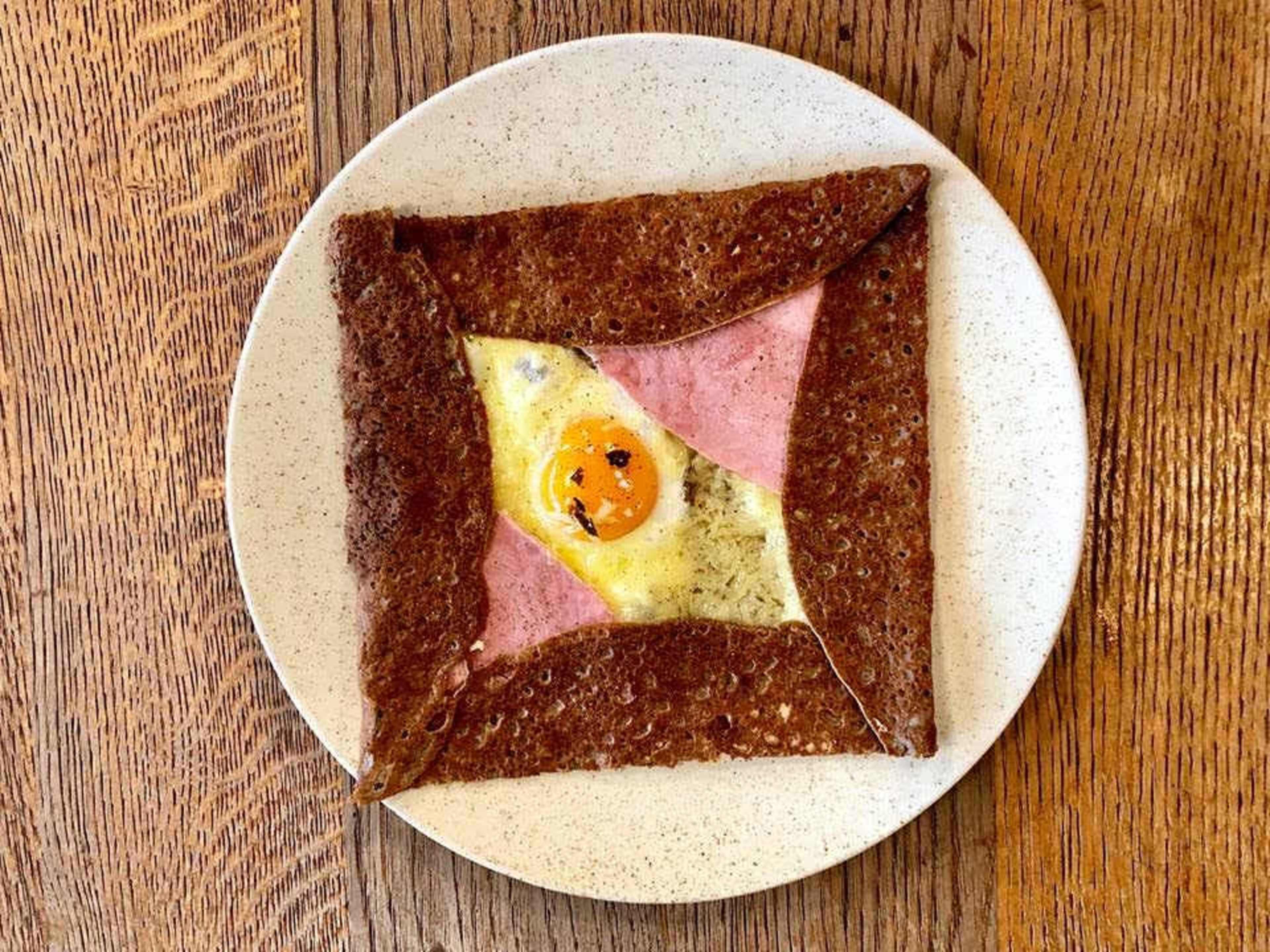 Signature dish at Breizh Café, Paris