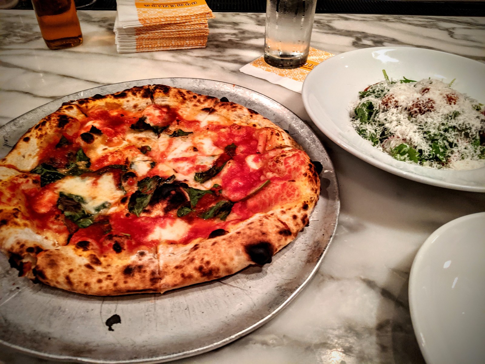 Wood-fired Margherita pizza at Domenica