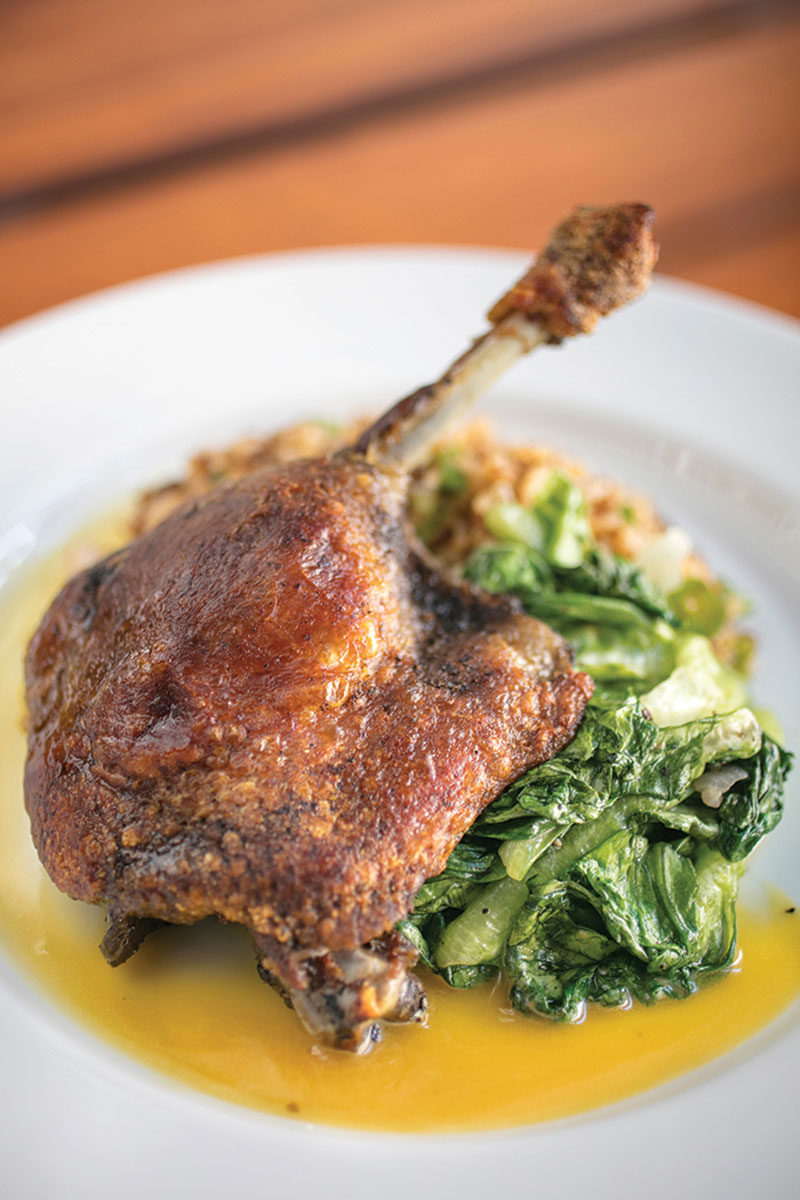 Duck leg confit at Herbsaint