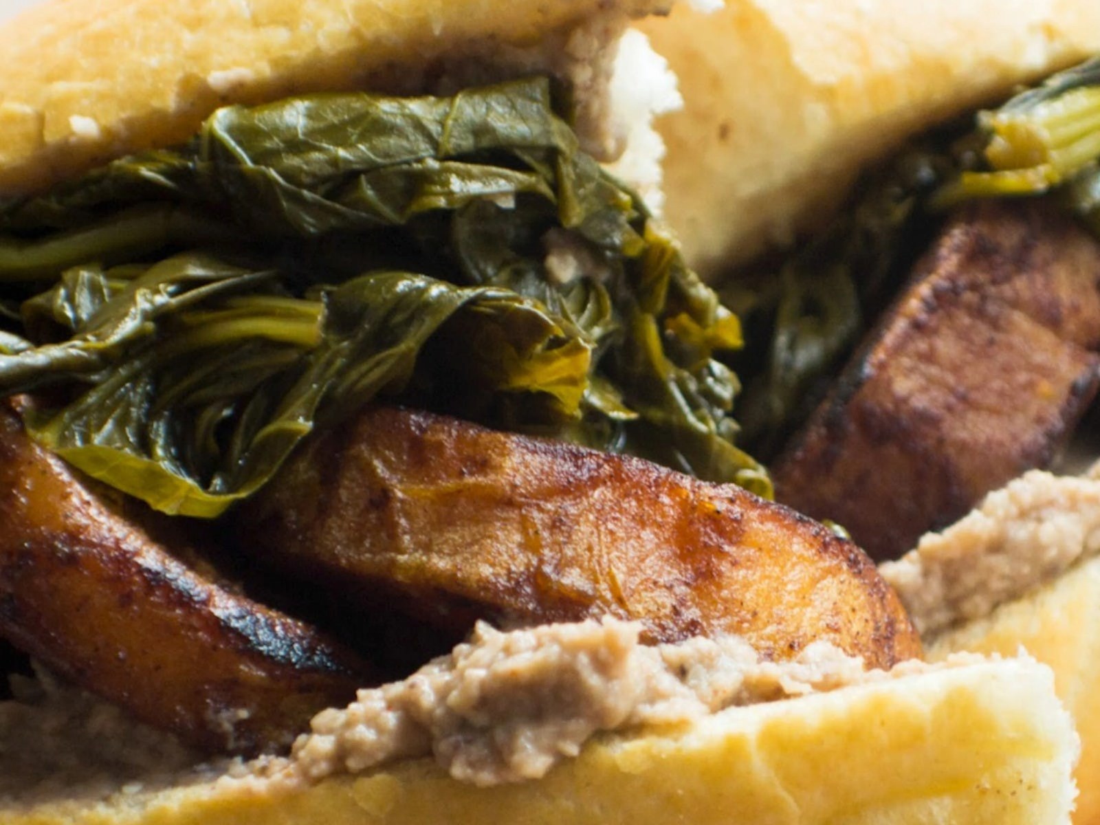 Roasted sweet potato po'boy at Killer Poboys