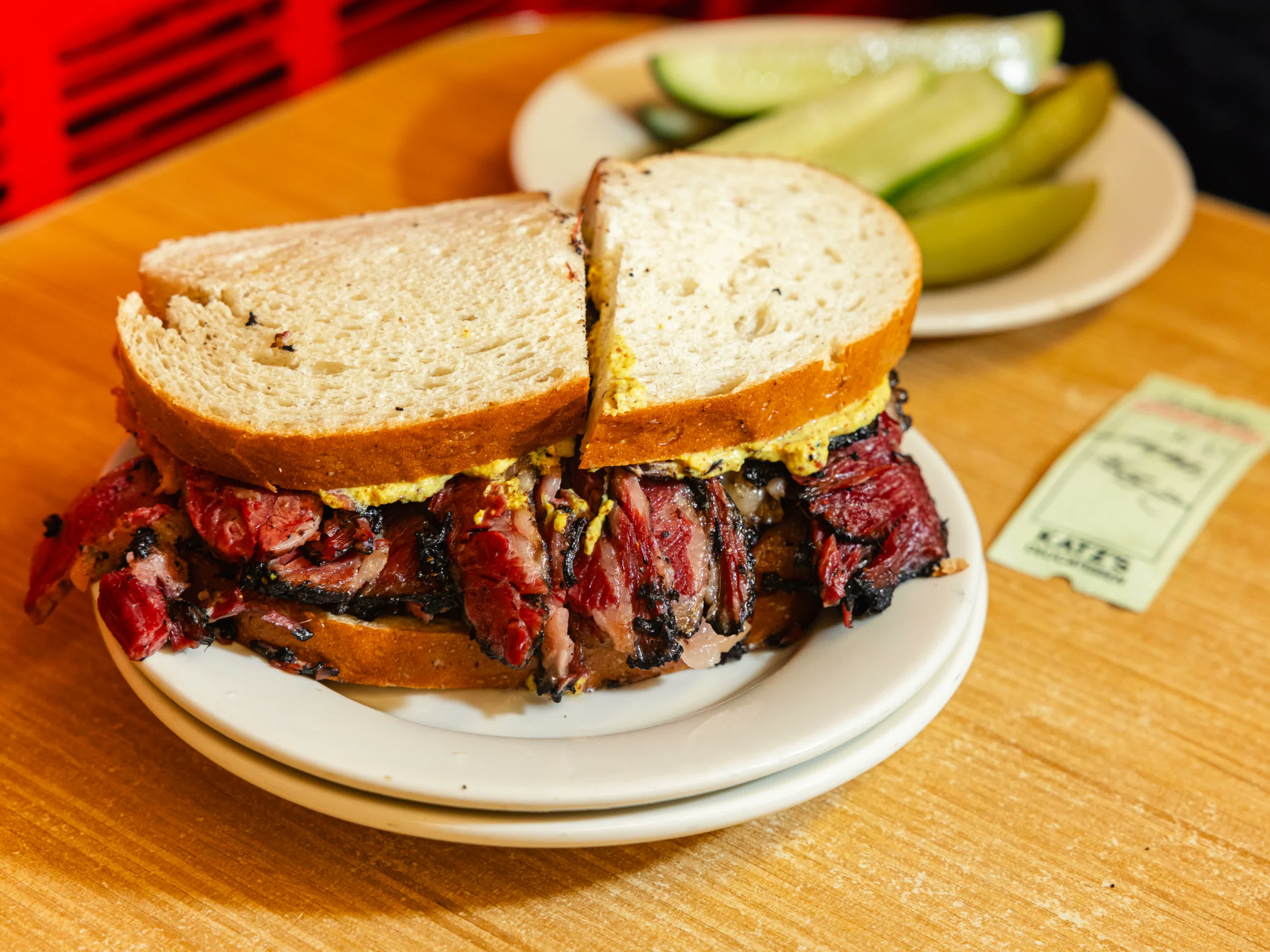 Katz's Delicatessen corned beef and pastrami on rye