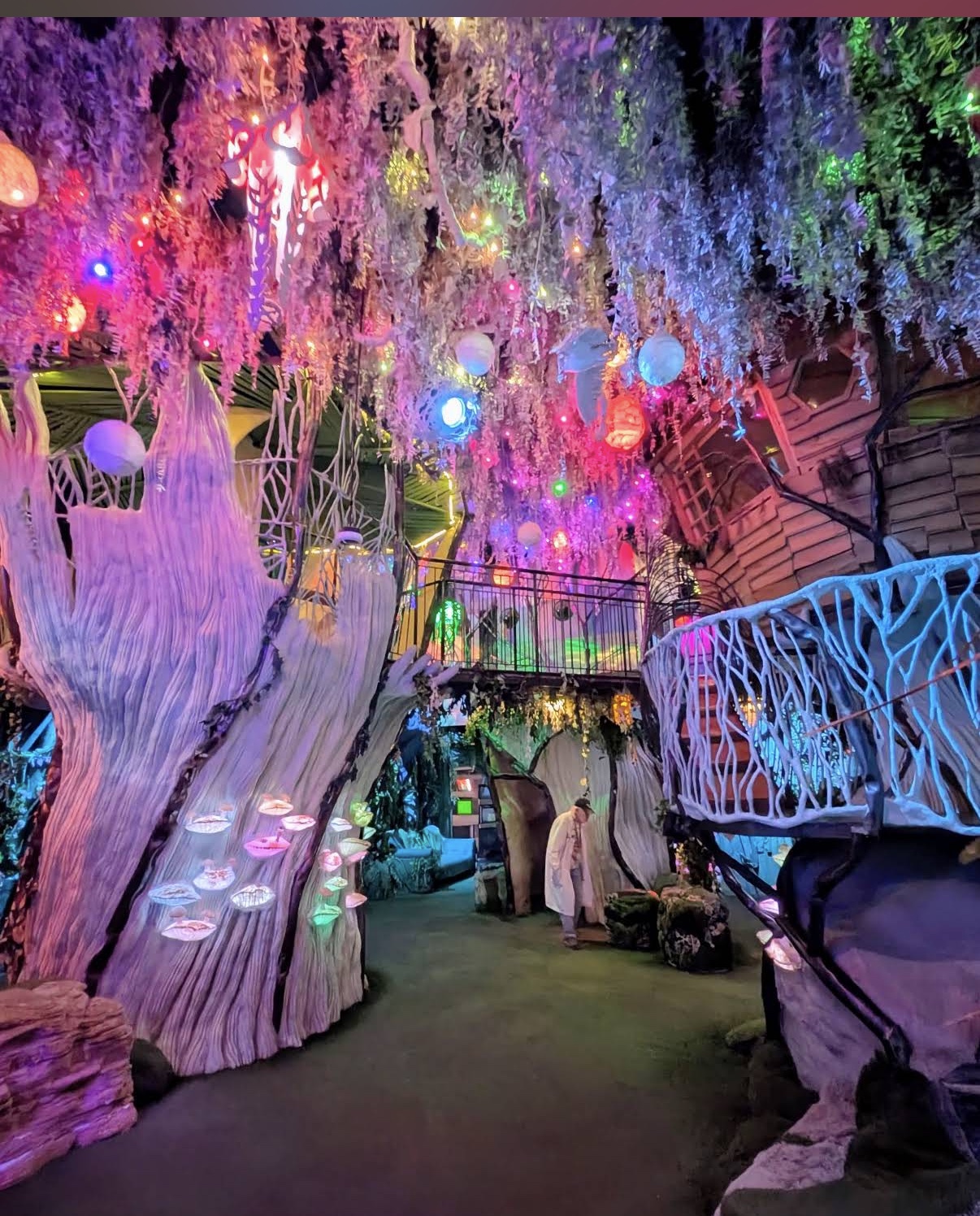The glowing interior of Meow Wolf's House of Eternal Return in Santa Fe