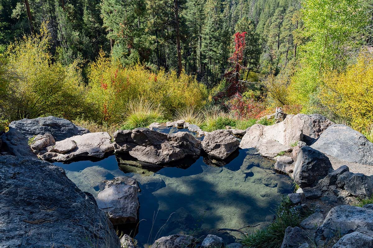 Spence Hot Springs in the Jemez Mountains, New Mexico