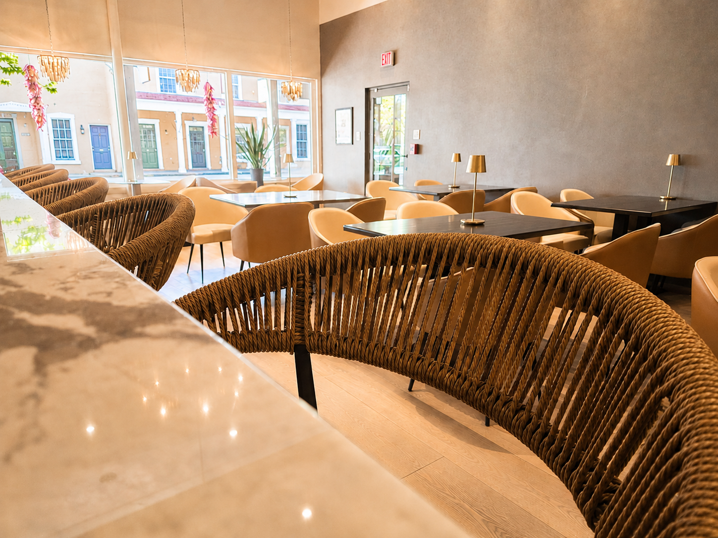 The dining room at Versos in downtown Santa Fe